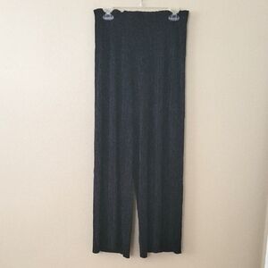 Zara Womens Black Accordian Pleated Wide Leg Pants - Size Large